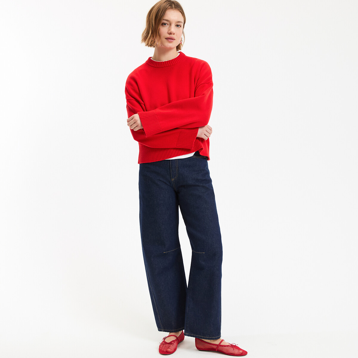 Signatures Armide Wide Leg Barrel Jeans untreated blue, LA REDOUTE COLLECTIONS