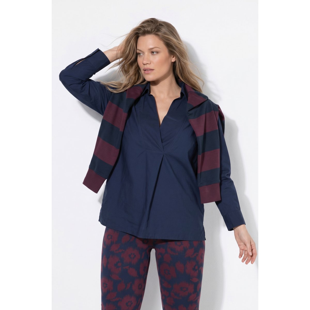 Chemisier en coton bio marine, ULLA POPKEN