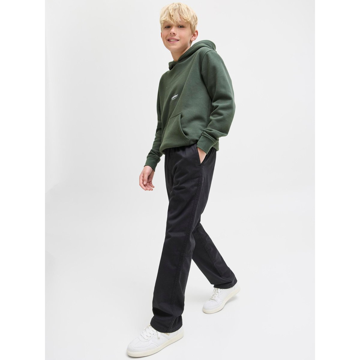 Pantalon Coupe Décontractée black 1, JACK & JONES JUNIOR