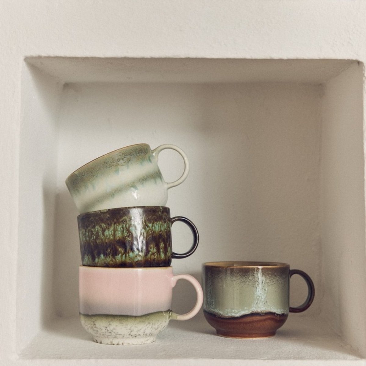 Mug grès artisanal  Quest vert jade, HKLIVING