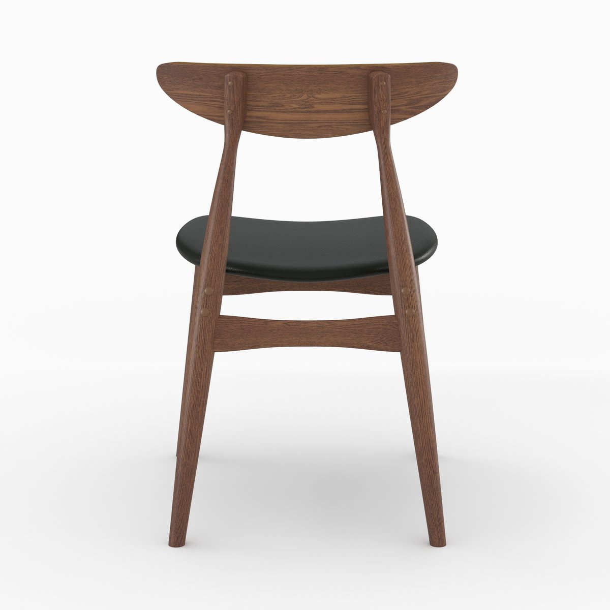 Lot de 2 chaises en cuir synthétique d'hévéa - JOSETTE noir, MAISON PAVANE