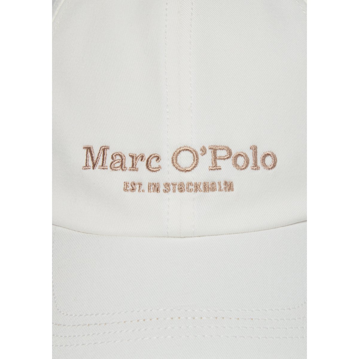 Casquette avec logo en sergé de coton bio de haute qualité naturweiß, MARC O'POLO