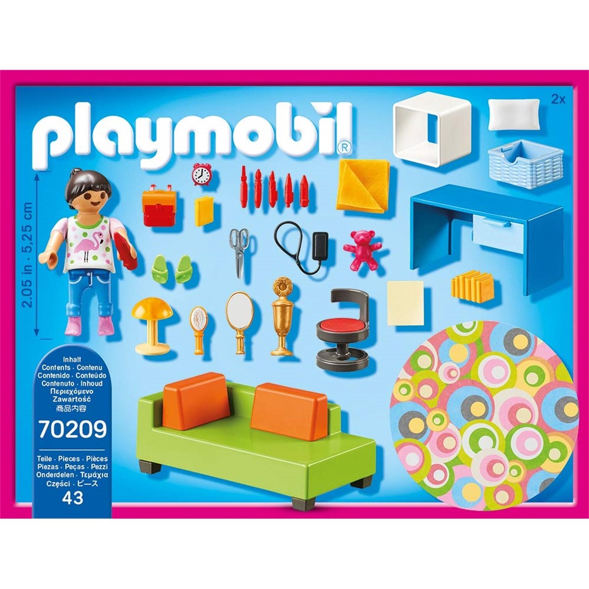 DollhouseChambre d'enfant avec canapé-lit multicolore, PLAYMOBIL