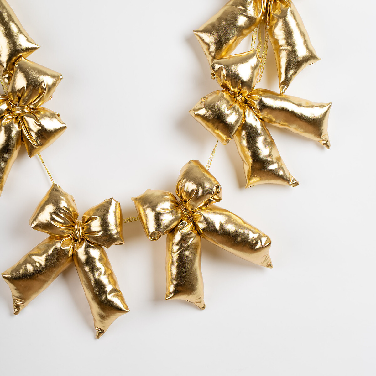 130cm Gold  Padded Bow Garland gold-coloured, SO'HOME