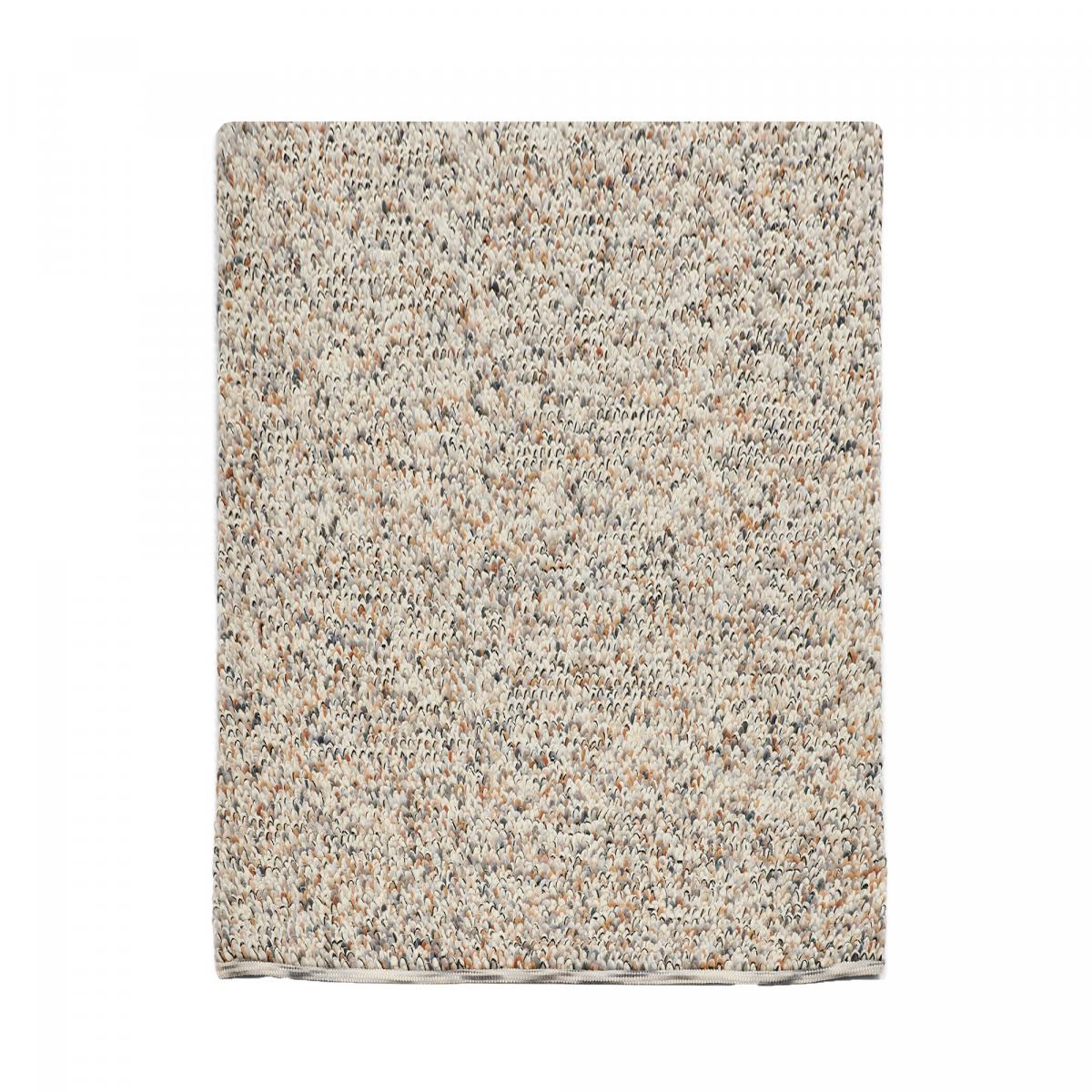 Tapis salon et chambre tissé en laine motif faux uni MARBLE A beige marron, UN AMOUR DE TAPIS
