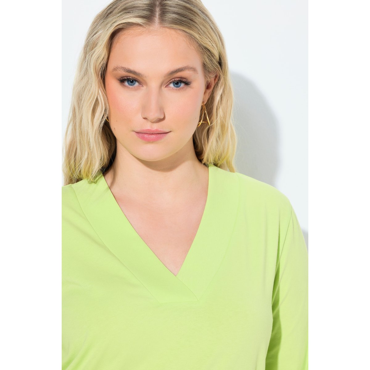 T-shirt long vert lime, ULLA POPKEN