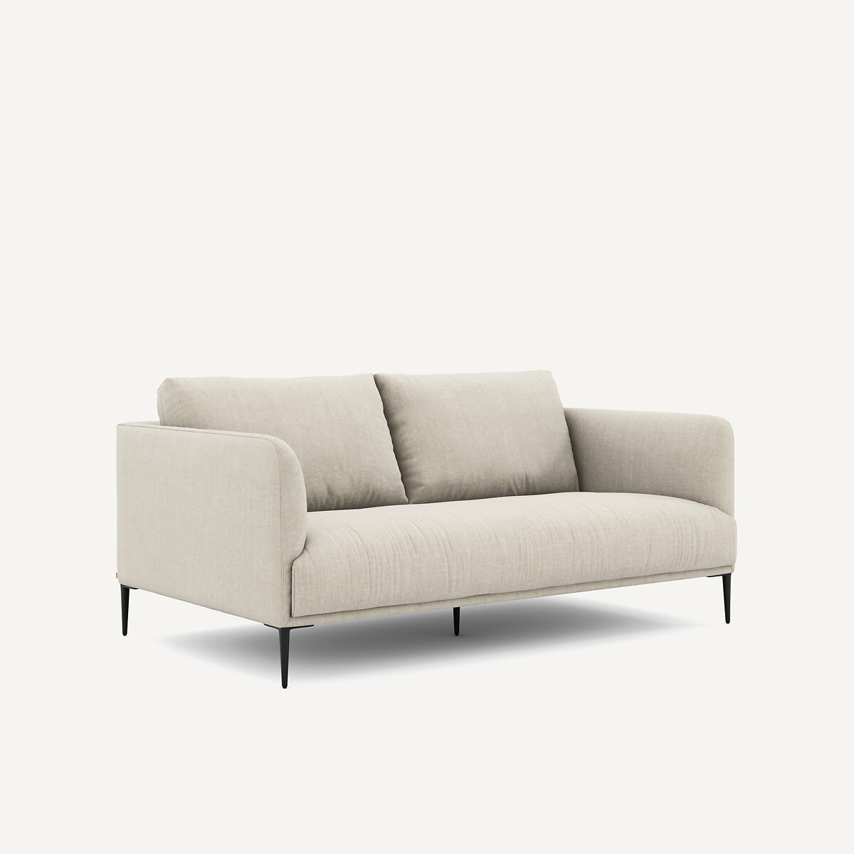 Katoenen en linnen compacte zetel, Oscar, ontwerp Emmanuel Gallina beige , AM.PM X EMMANUEL GALLINA