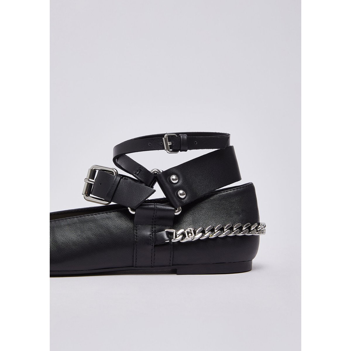 Ballerines en cuir noir, LIU JO