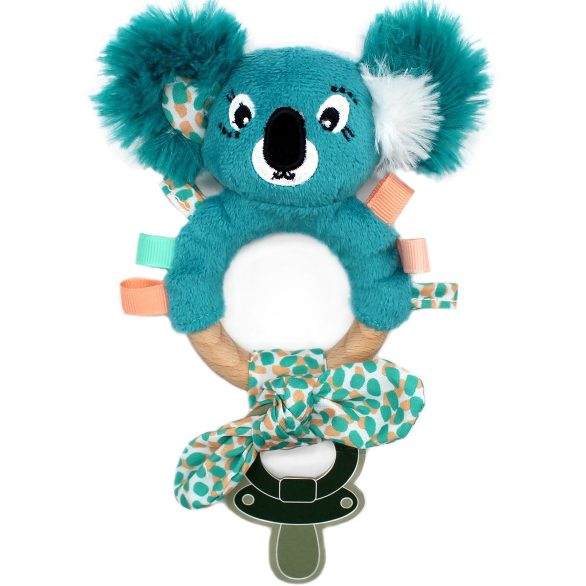 Anneau de dentition silicone et bois Berlingos le koala couleur unique, LES DEGLINGOS
