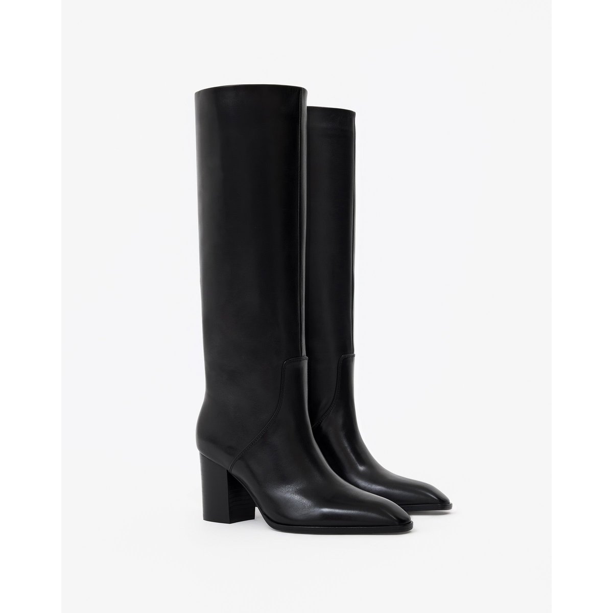 Bottes à talon bloc ARAN noir, MI MAI
