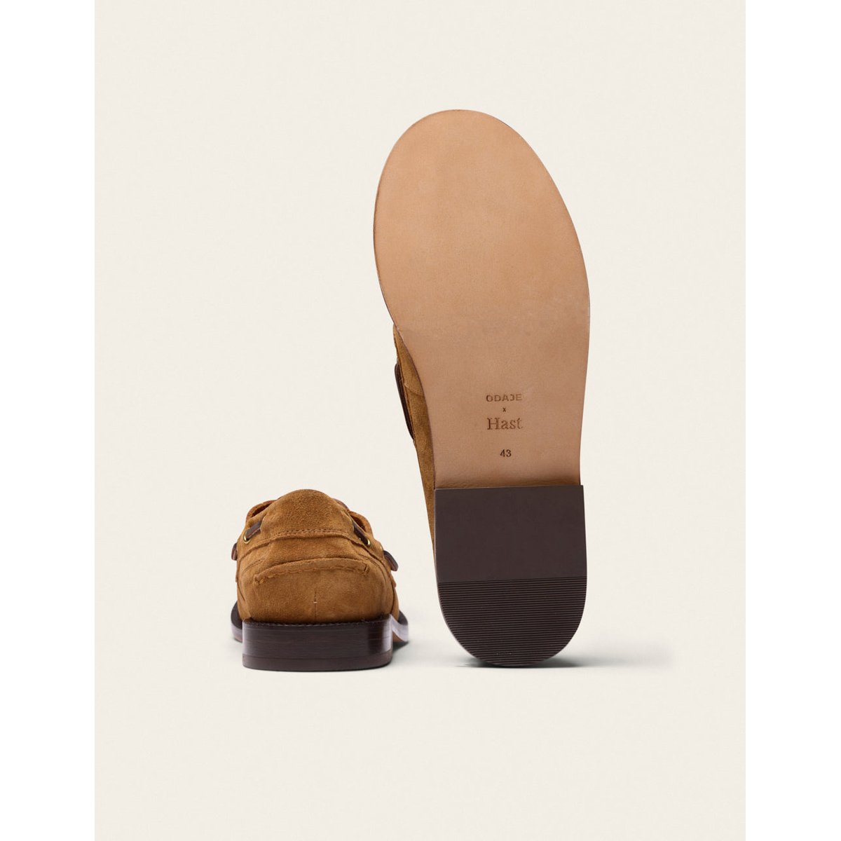 Chaussures Bateau KINTO suède ambre, ODAJE