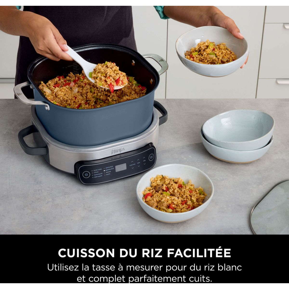 Cuiseur riz Foodi MC1101EU 6 L, 8 modes de cuisson couleur unique, NINJA