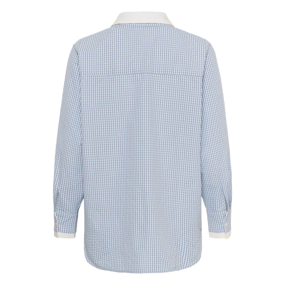 Chemise à manches longues bleu cashmere blue check, CULTURE