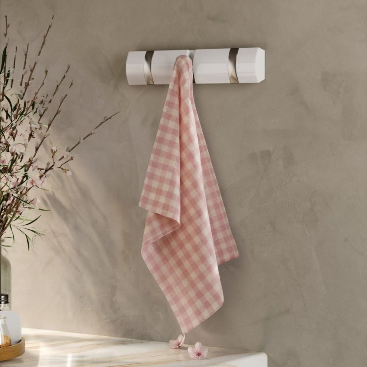 Portemanteau mural bois FLIP blanc, UMBRA