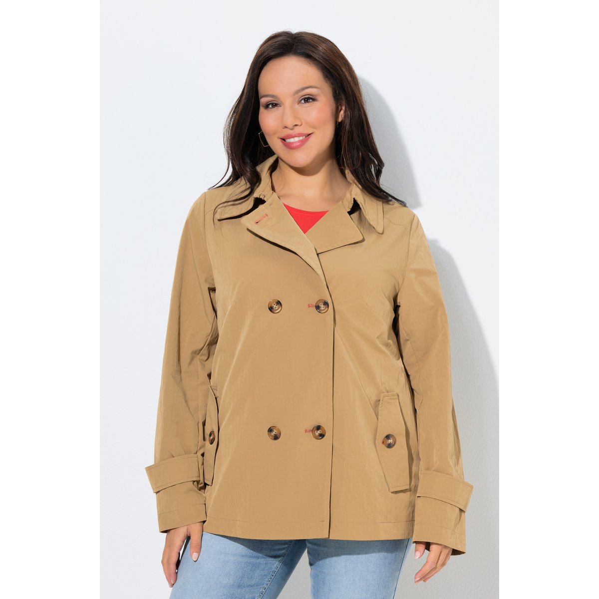 Trench court HYPRAR, matière déperlante beige, ULLA POPKEN