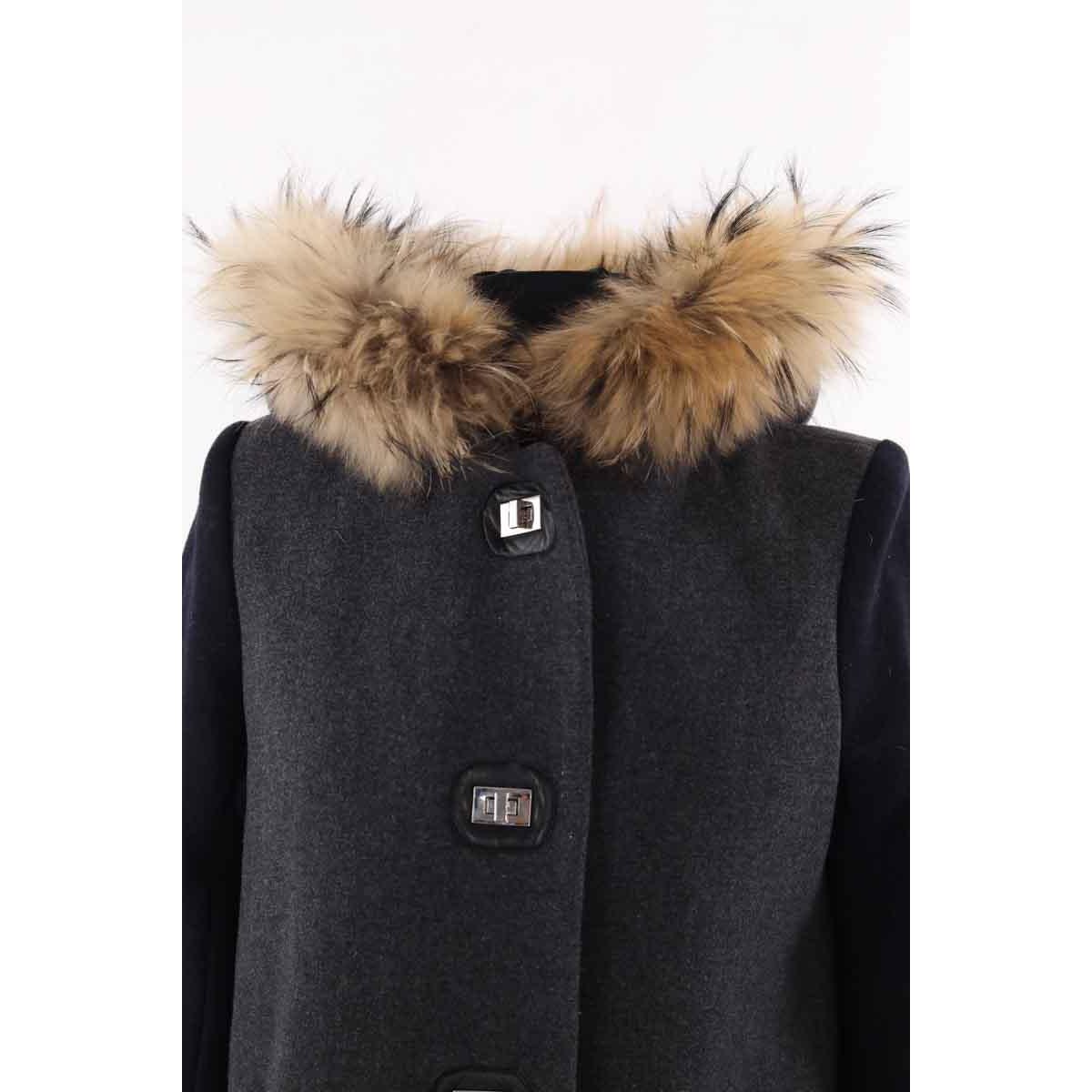 Manteau - Très Bon État gris, SANDRO