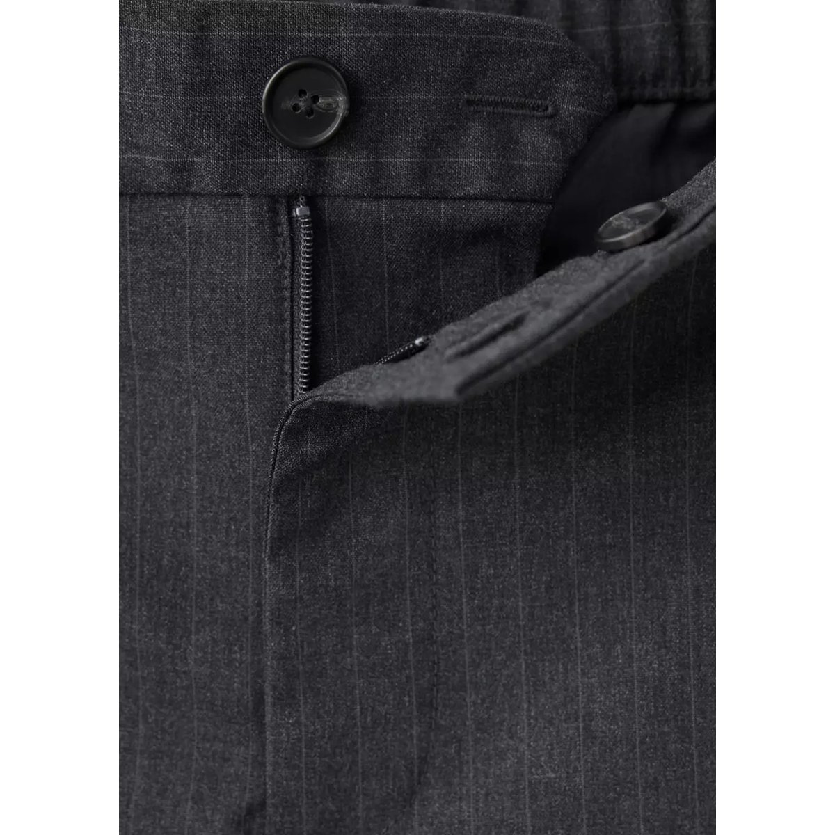 Pantalon Bologna cropped slim-fit gris chiné foncé, MANGO MAN