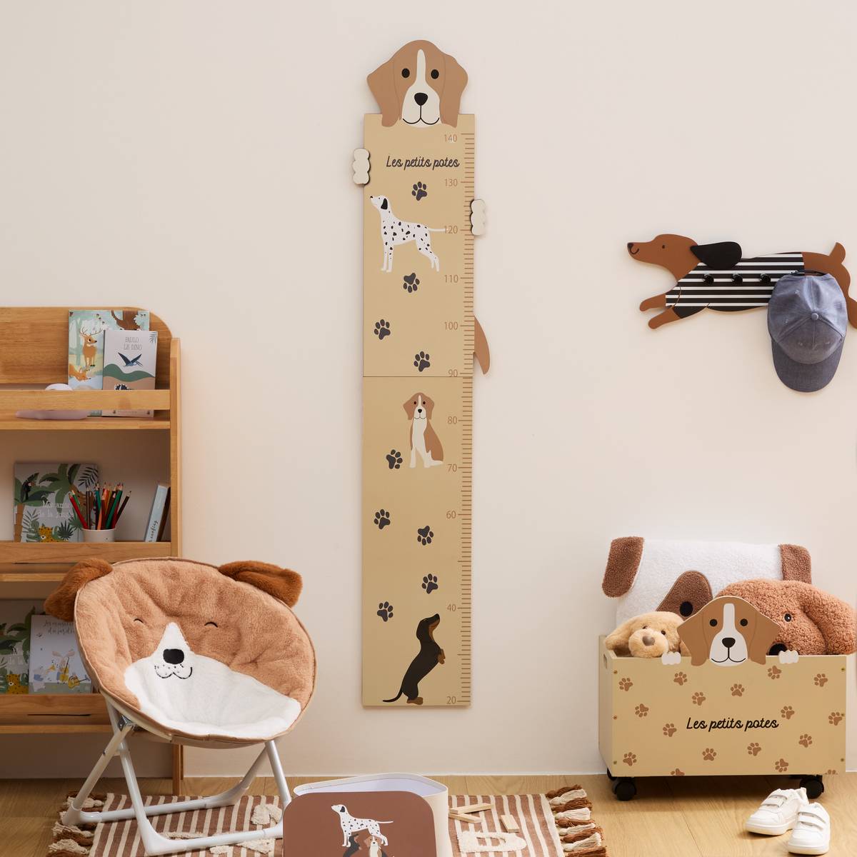 Toise enfant bois peint SCOTT beige, ATMOSPHERA FOR KIDS