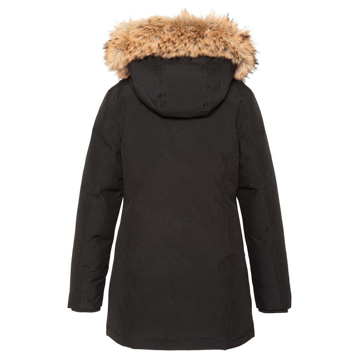 Parka à capuche bordée de imitation fourrure noir, SCHOTT