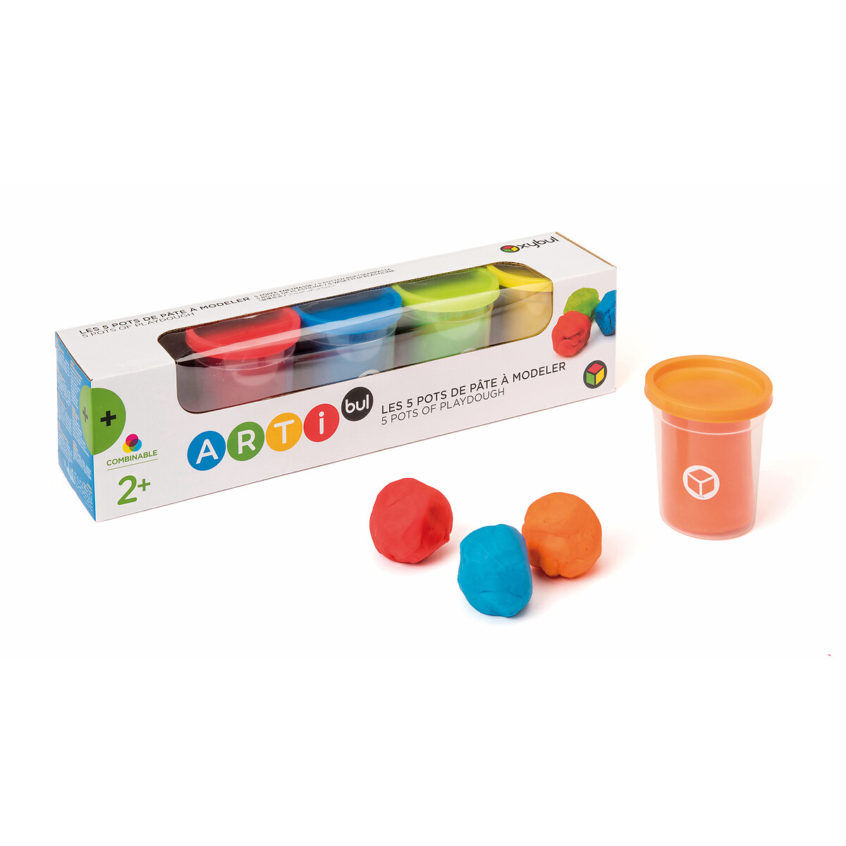 5 pots de pâte à modeler 329691 multicolore, OXYBUL 