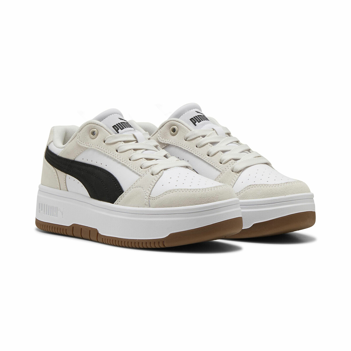 Baskets Rebound Low Suede blanc/noir, PUMA