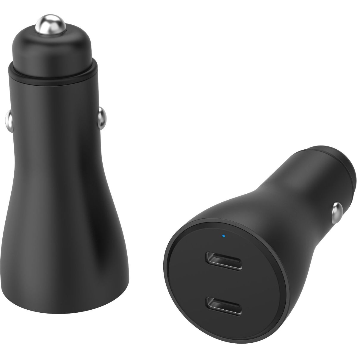 Chargeur allume cigare 60W 2x USB-C noir noir, ADEQWAT