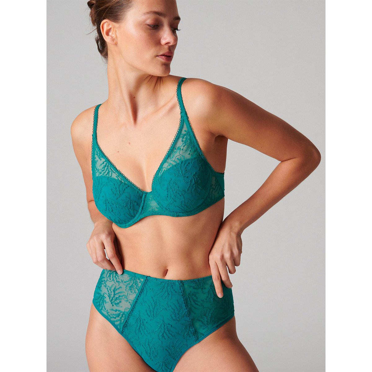 Soutien-gorge décolleté carré en spacer 3D, OPALINE vert, SIMONE PERELE