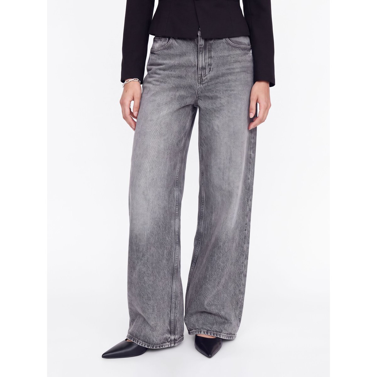 Jean À Coupe Large grey denim, JJXX