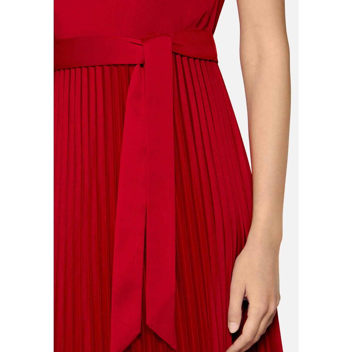 Robe de cocktail à plis red rose, VERA MONT