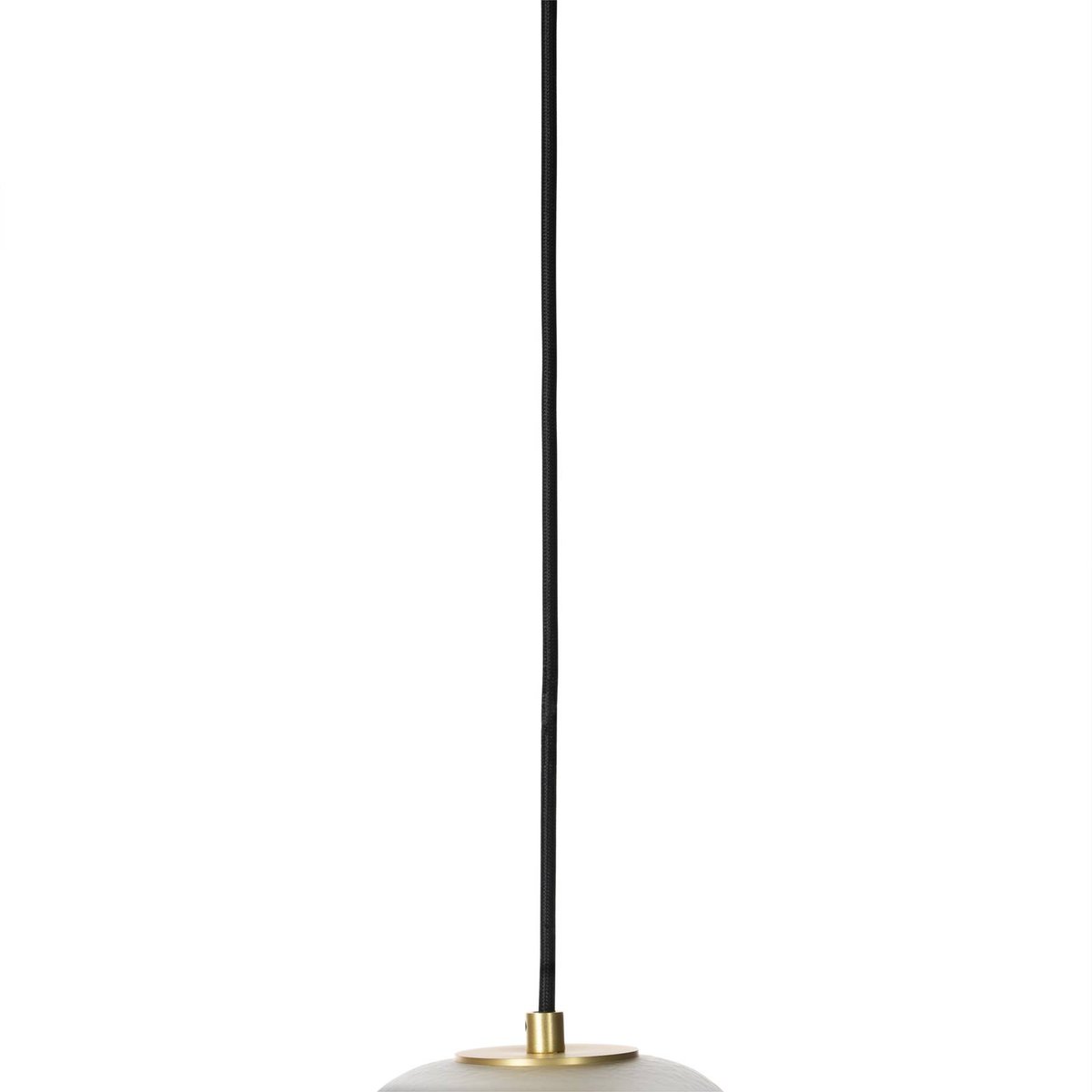 Suspension en métal design, Taylan laiton, blanc sable, LUCANDE