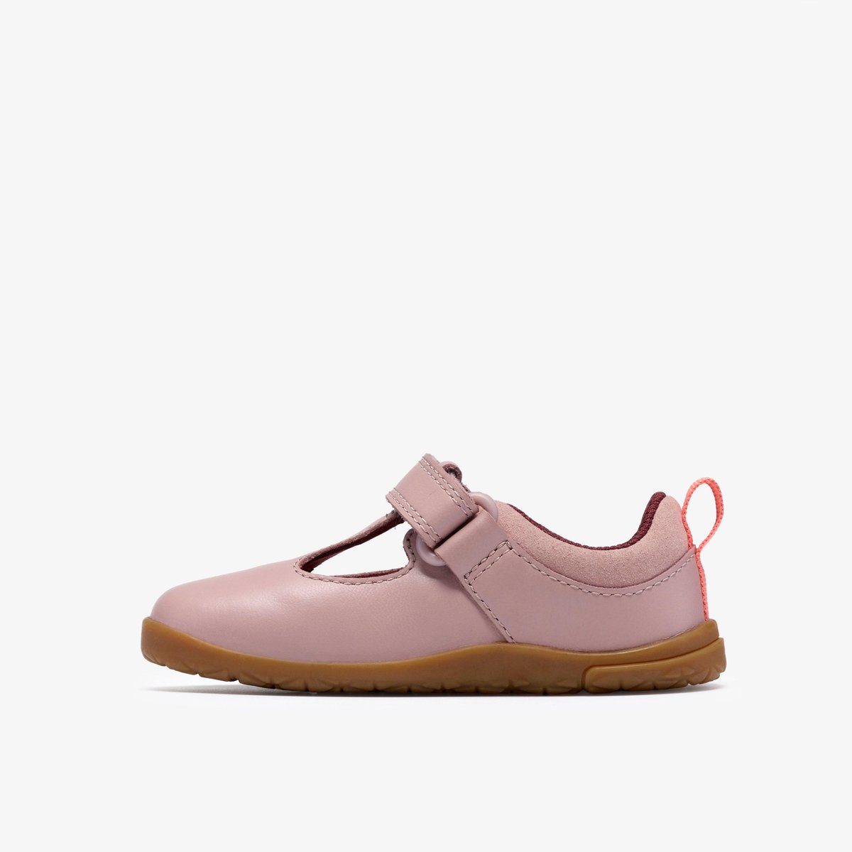 Ballerines Cuir Coupe Large HARBOUR HOP T rose, CLARKS