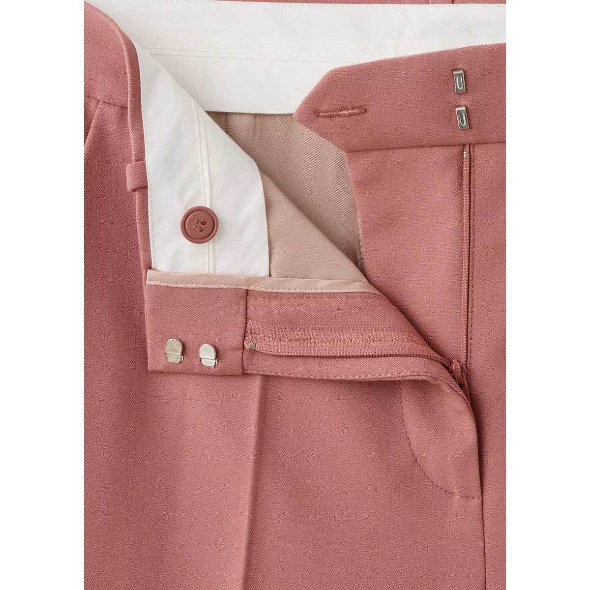 Pantalon de tailleur droit rose, MANGO