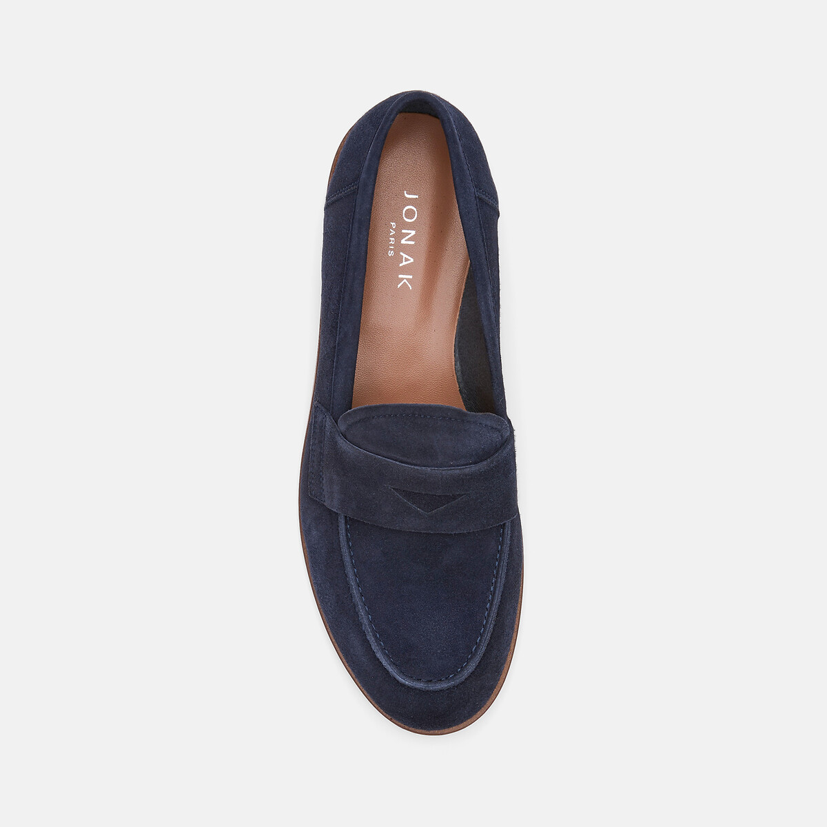 Mocassins en cuir celours, THELMA -BIS bleu marine, JONAK