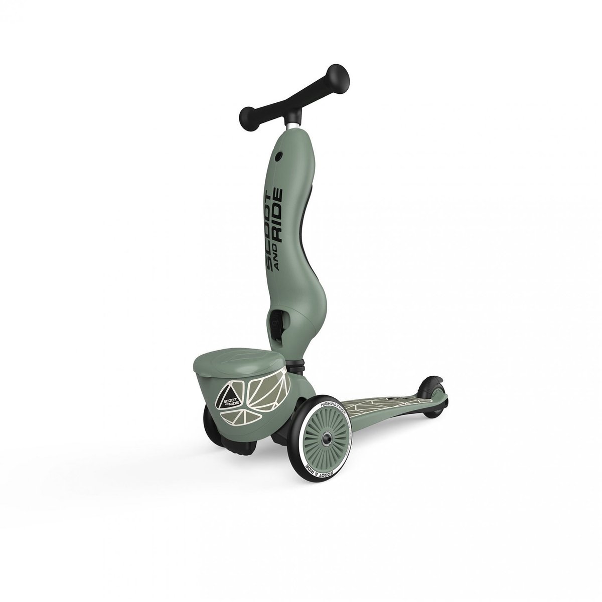 Trottinette évolutive 2 en 1 Highwaykick 1 vert, noir, blanc, SCOOT AND RIDE