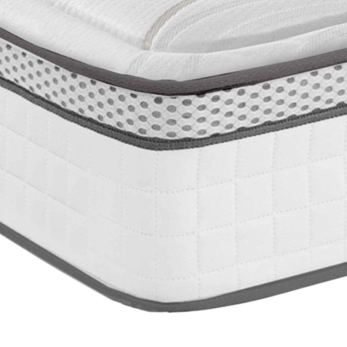 Matelas Ressorts ensachés Reina 2.0 90x200 cm Accueil Mémoire de forme blanc, BELLECOUR