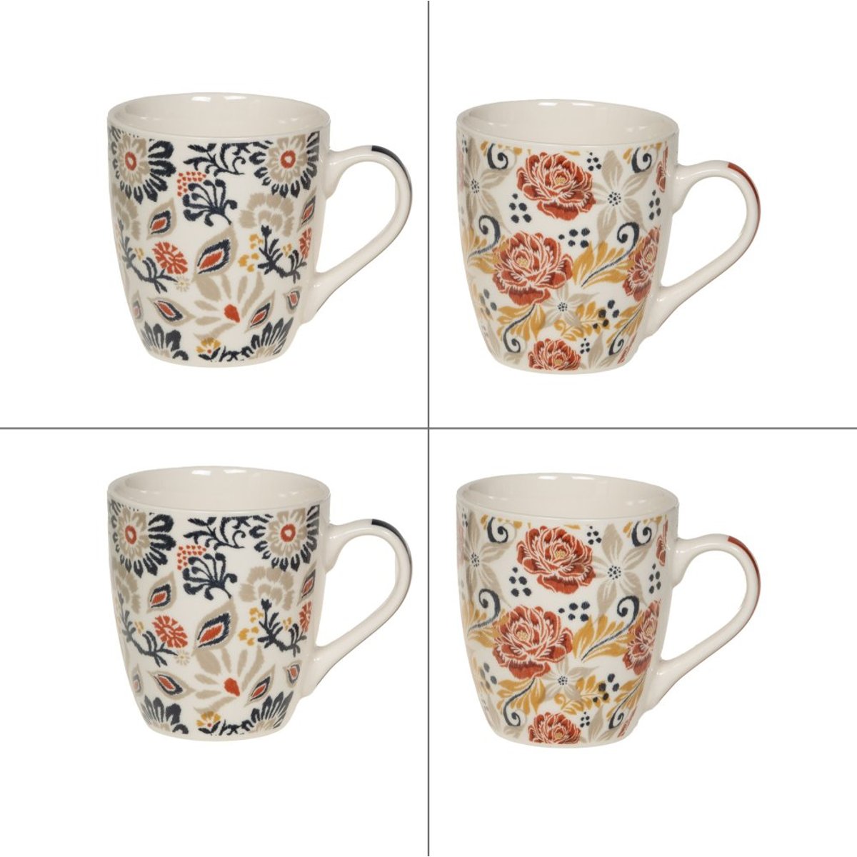 Coffret de 4 tasses Ornella 23 cl - ORNELLA multicolore, TABLE PASSION