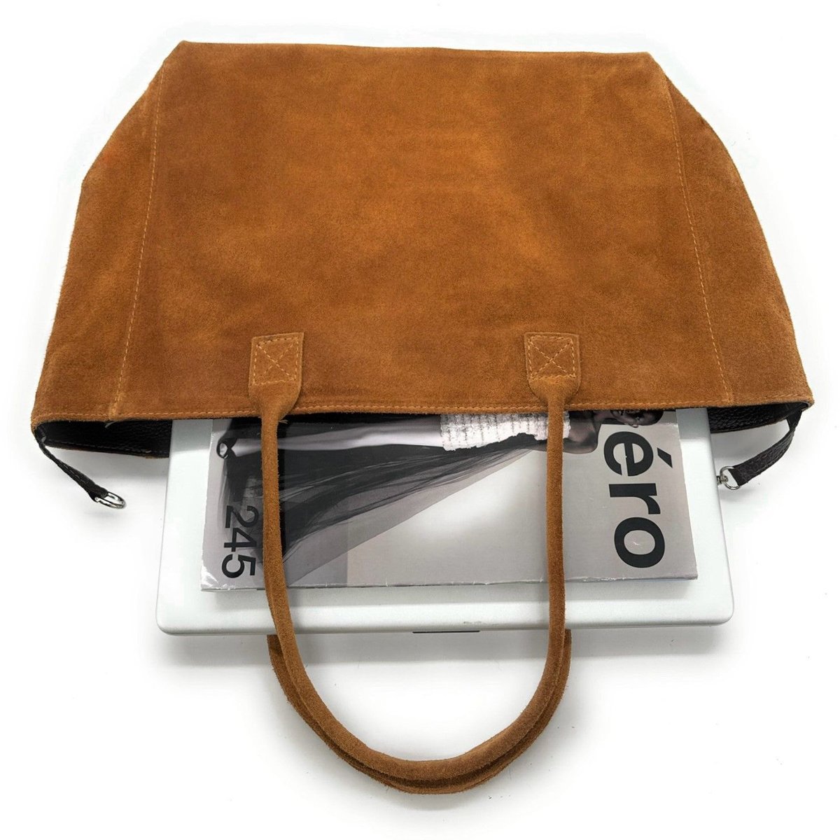 Grand sac cabas en croute de cuir SASHA camel, OH MY BAG