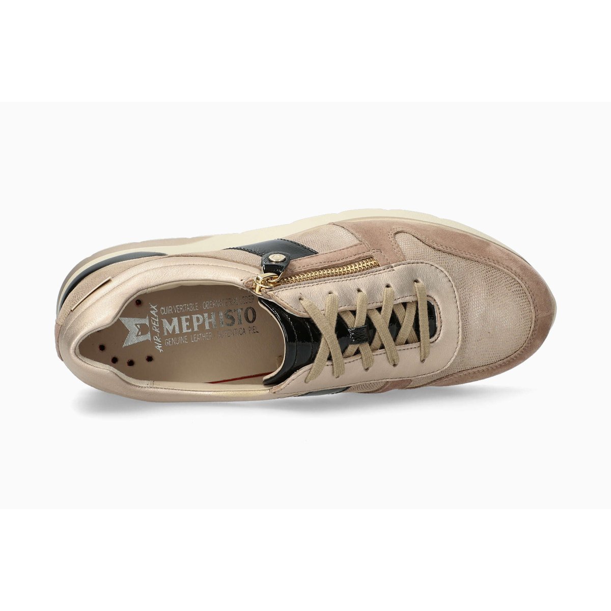 Baskets en cuir ELISIA beige 5145, MEPHISTO
