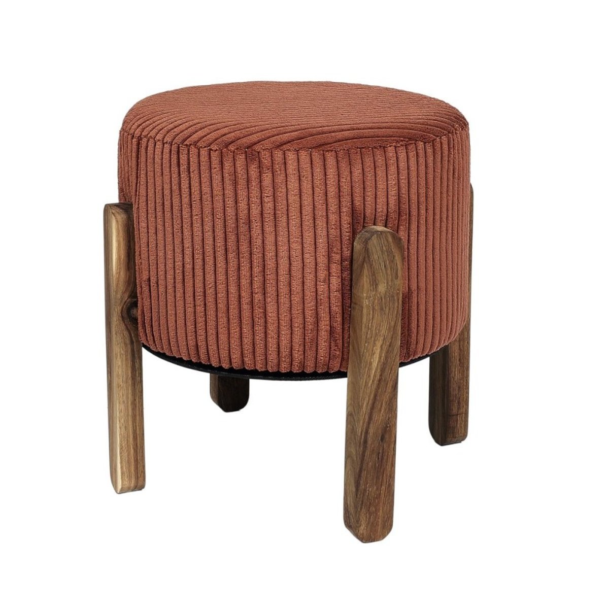 Tabouret côtelé SCOTT terracotta terracotta, DECORATIE