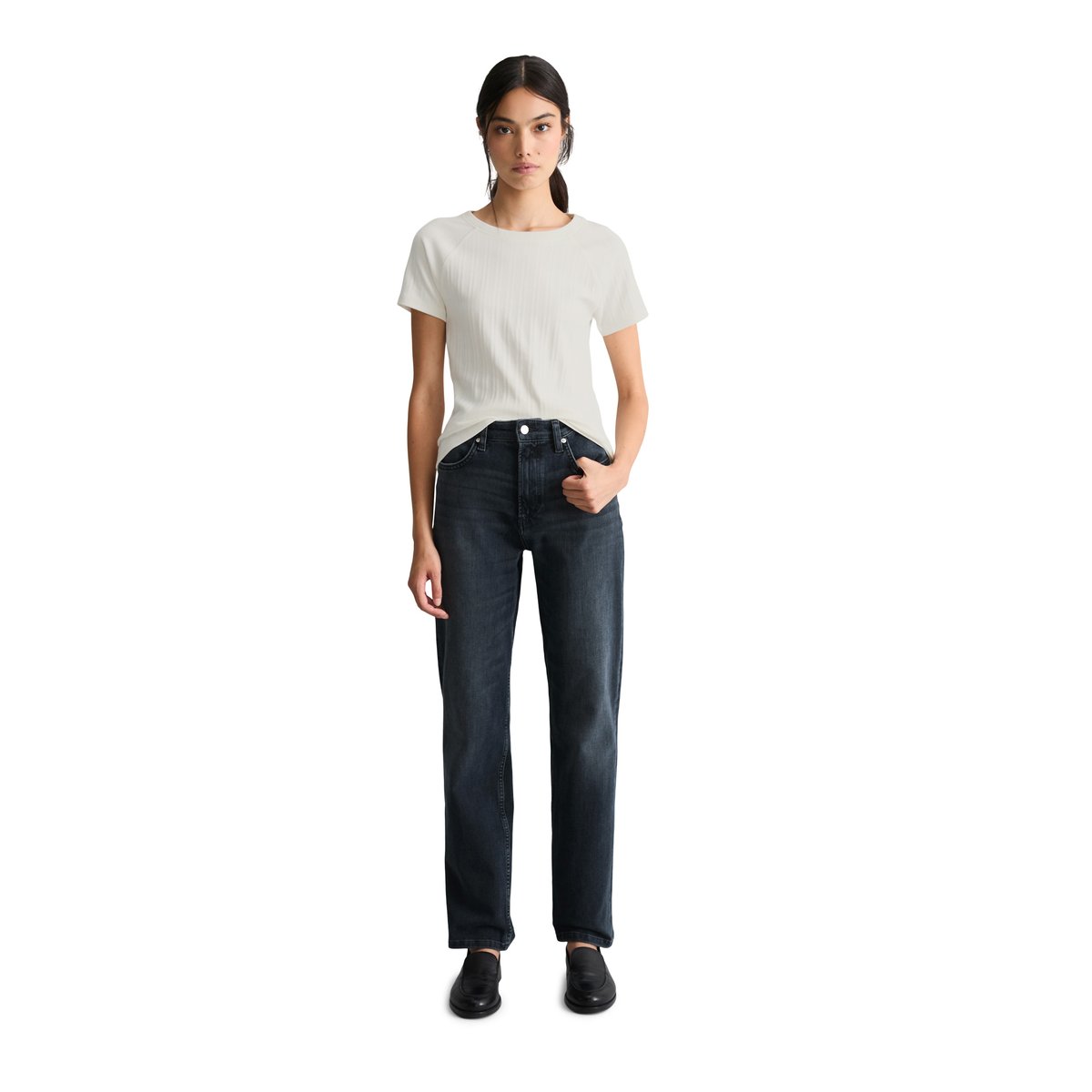 Jeans modèle Olina, coupe droite en coton stretch bio de haute qualité bleu, MARC O’POLO DENIM