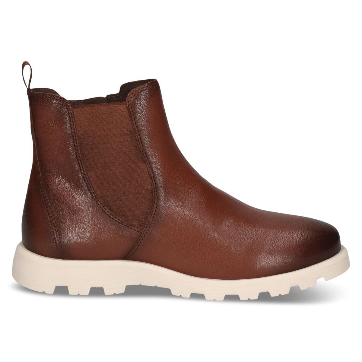 Bottine zippée marron mocca combiné, CAPRICE