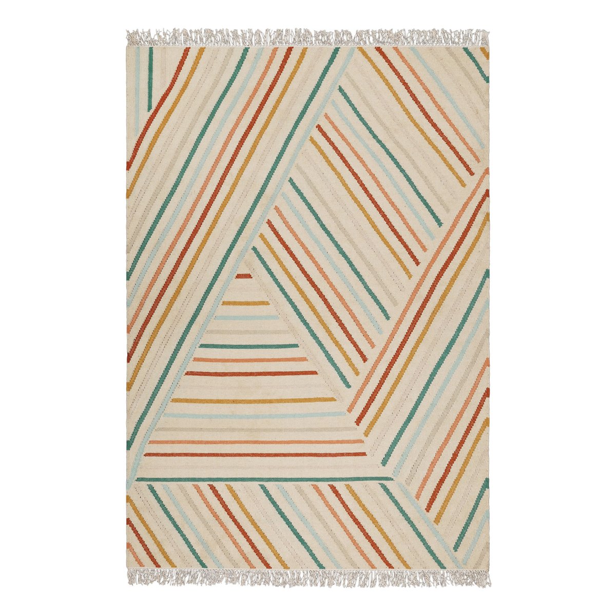 Tapis kilim tissé plat en 100% laine ,  MODERN POP multicolore, WECON HOME