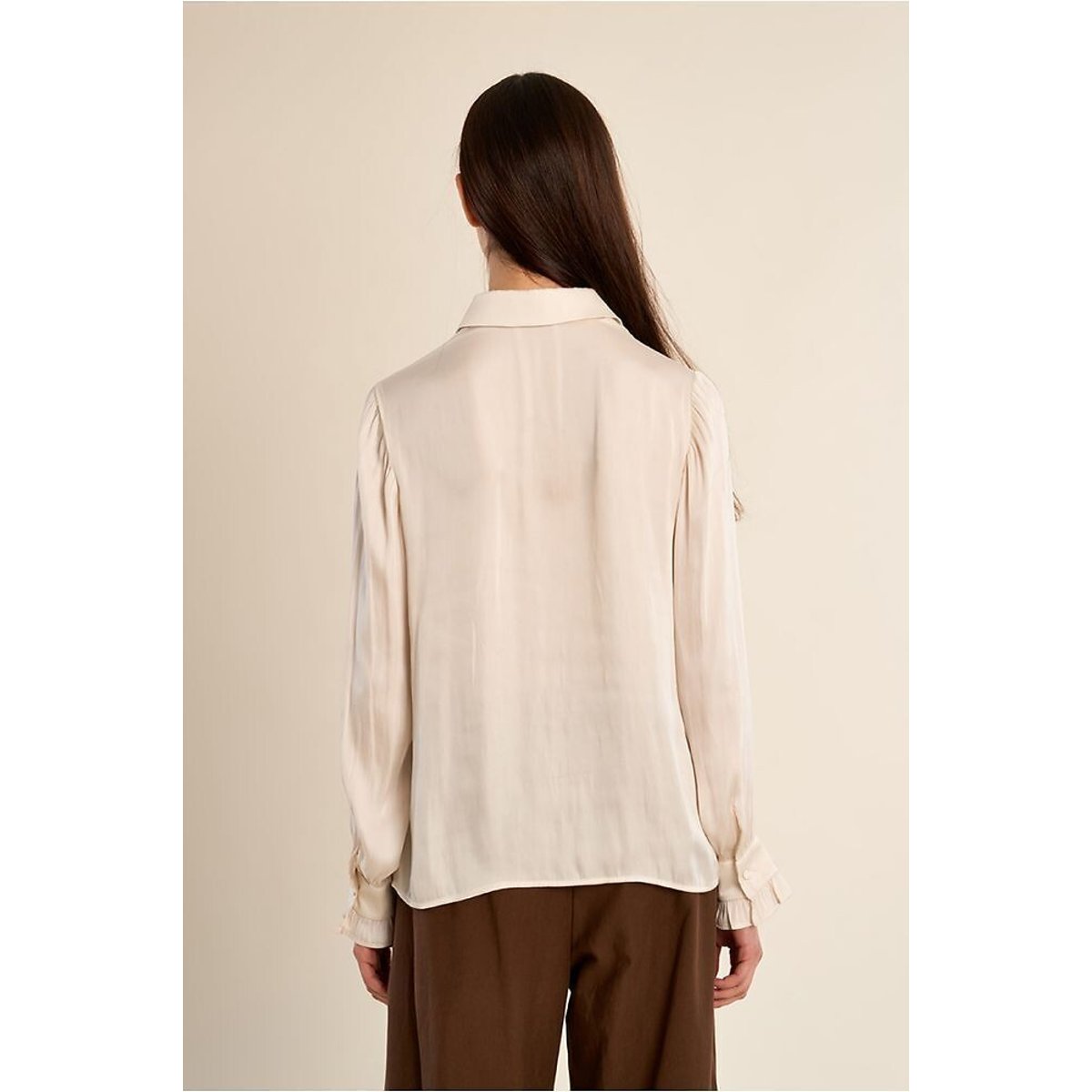 Chemisier en satin blanc, MOLLY BRACKEN