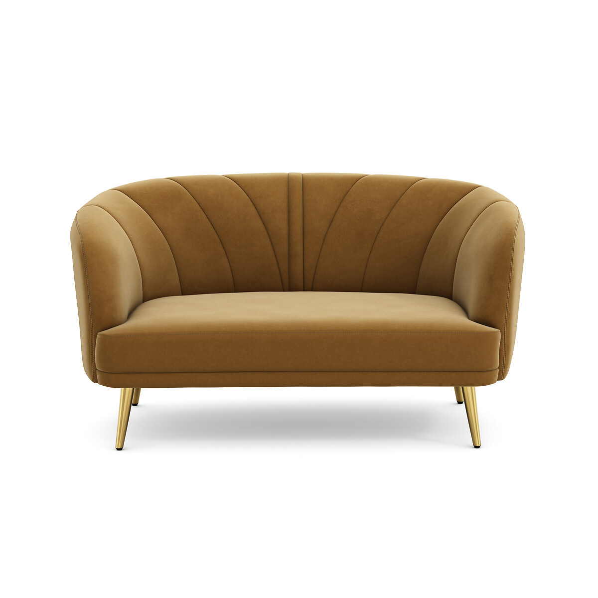 Sofa Leone, 2/3-Sitzer, Samt pastellrosa, LA REDOUTE INTERIEURS