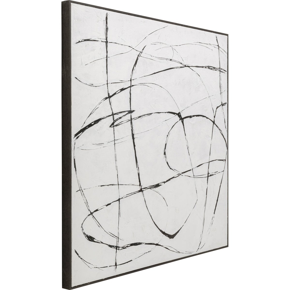 Tableau en coton, SKETCH blanc, KARE DESIGN