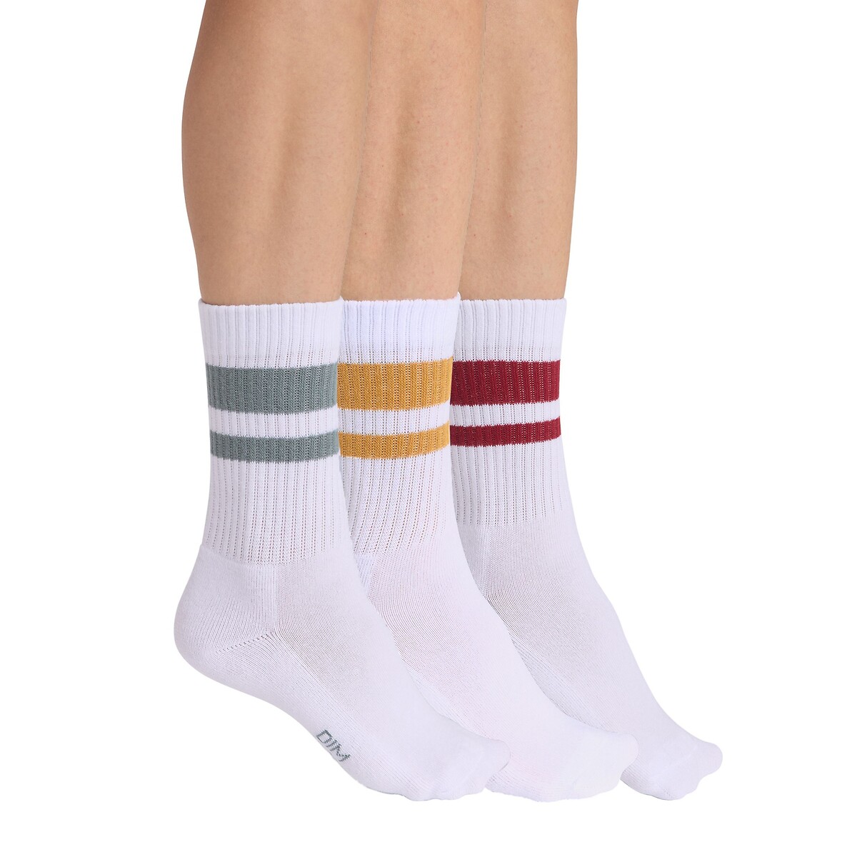 Lote de 3 calcetines lote multicolor blanco, DIM