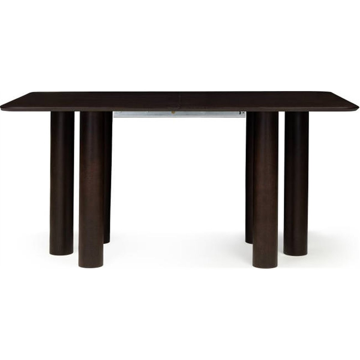 Table extensible arrondie en bois de hêtre noyer, RECOLLECTION