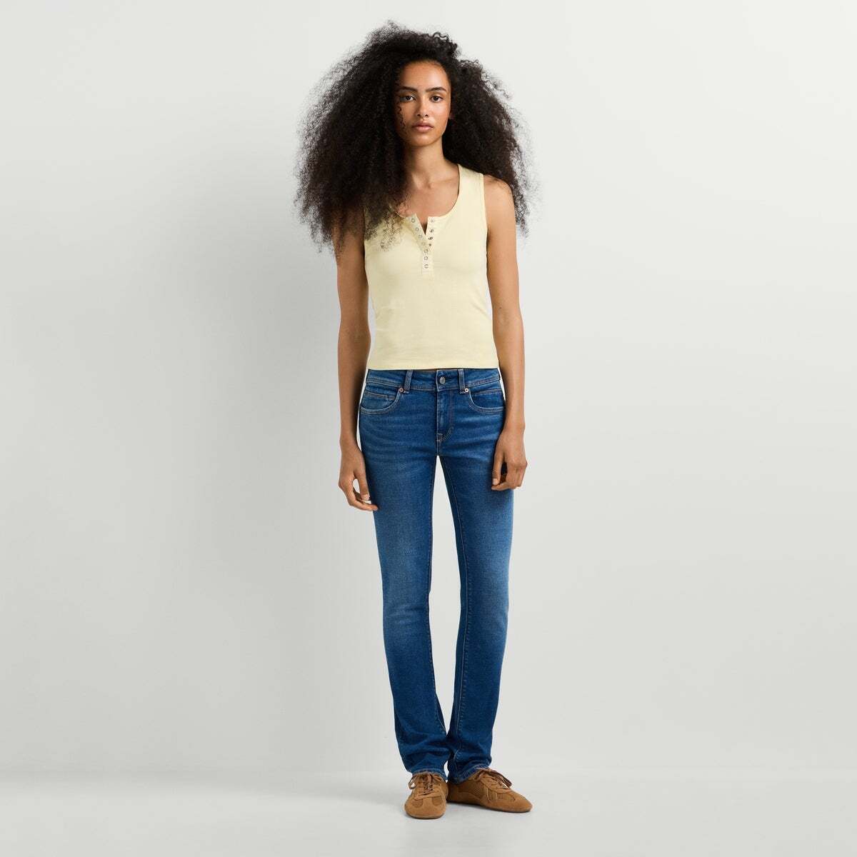 Brooke - Jean Coupe Slim, Taille Basse authentique bleu vif, PEPE JEANS