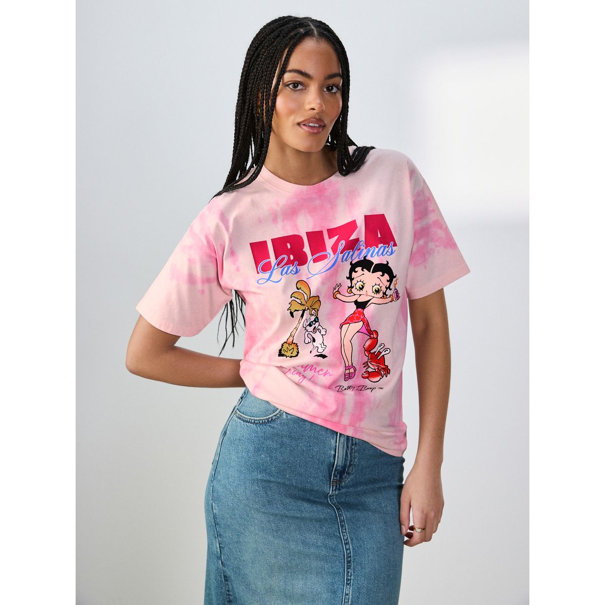 T-shirt ras du cou betty boop rose, NEXT