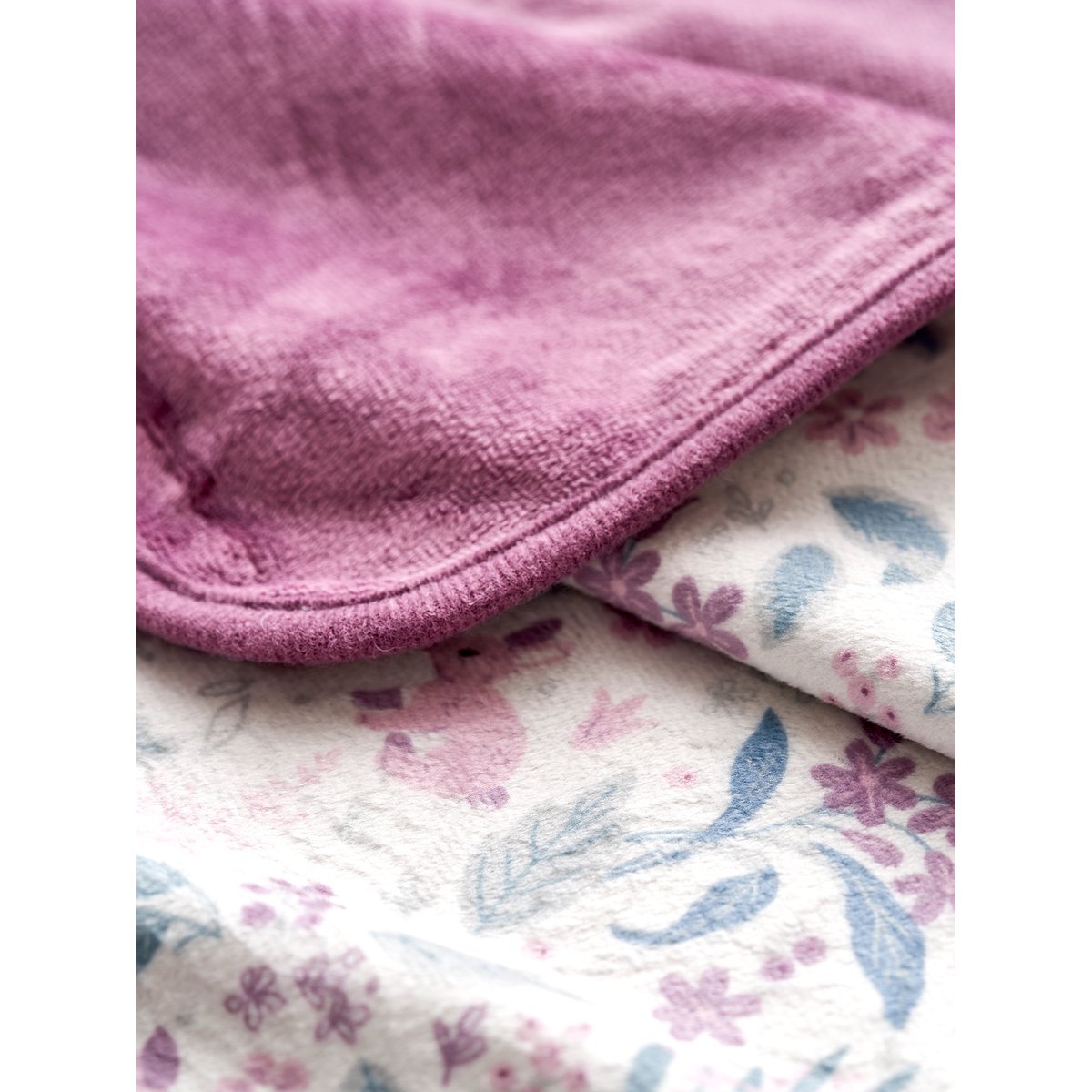 Plaid en velours VICTORIA prune, VERTBAUDET